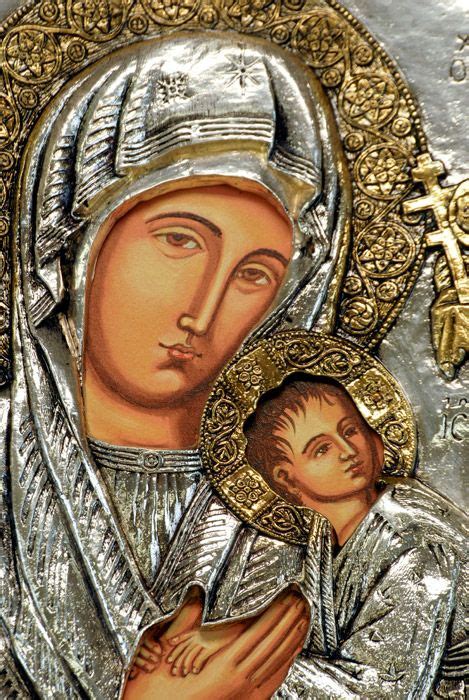 Our Lady Of Perpetual Novena Silver Plated Icon Our Lady Of