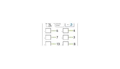 Count back 3, 4, 5 and 6 Number and Place Value Maths Worksheets For