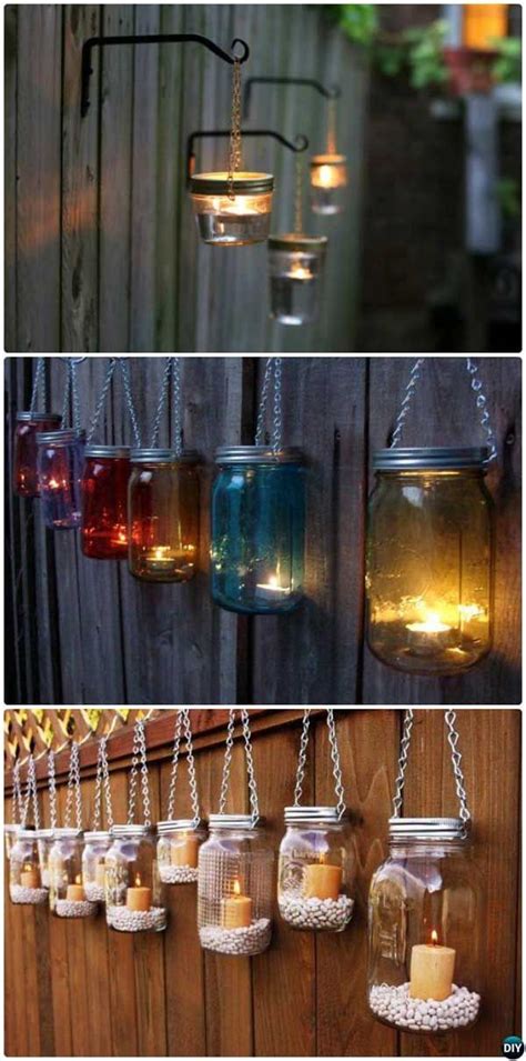 Decorate Your Garden Fence With These Diy Hanging Mason Jar Lights