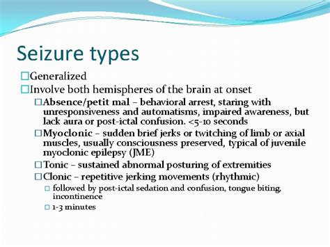 Seizures Diagnosis And Management In The Hospital Melody