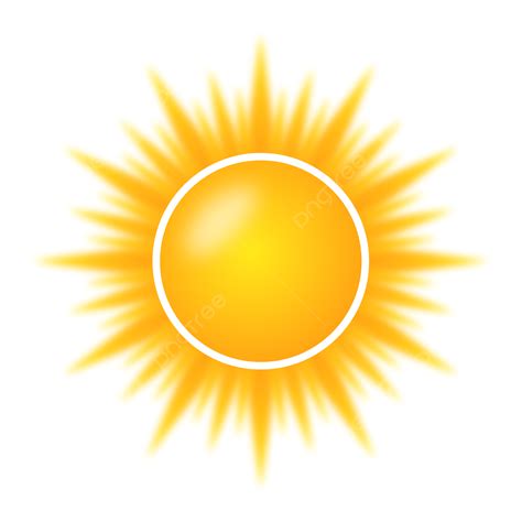 Yellow Sun Clipart Vector Illustration Sun Day Weather Png And