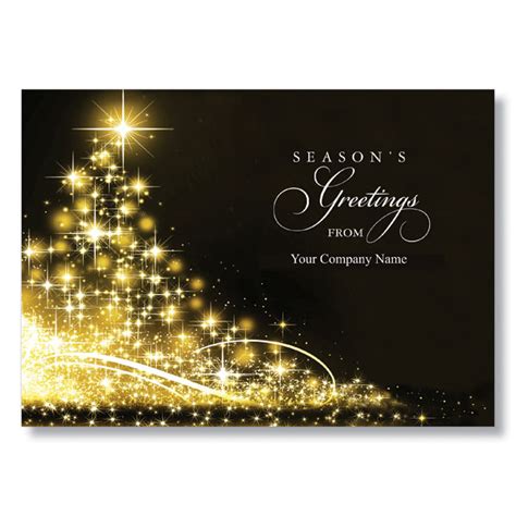 Tips for a great message. Sparkling Tree Seasons Greetings - Personalized Business Holiday Card | HRDirect.com