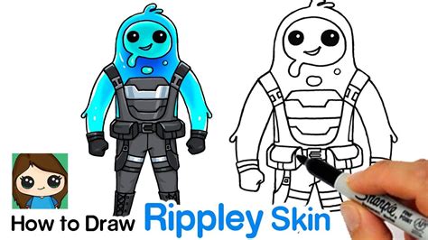 How To Draw Fortnite Rippley Skin Drawing Lessons For Kids Easy