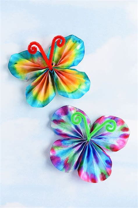 How To Make Classic Coffee Filter Butterflies Butterfly Crafts