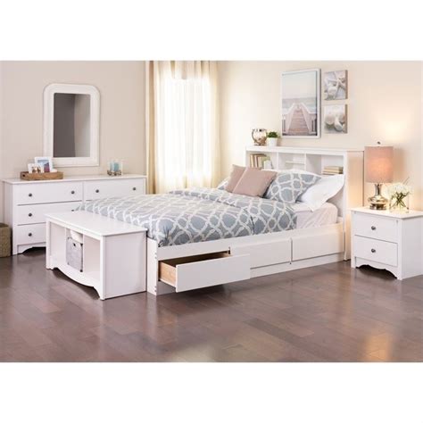 Buy products such as home styles naples queen bed and nightstand, white at walmart and save. Prepac Monterey Queen 5 Piece Bedroom Set in White ...