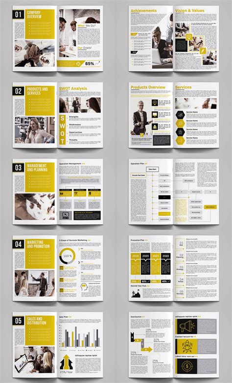 Business Plan Brochure Template Indd Booklet Design Layout Page Layout
