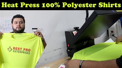 How To Heat Press 100 Polyester Shirts Youtube