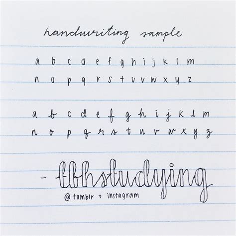 Pretty Cursive Handwriting Styles For Girls