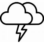 Thunder Cloud Icon Lightning Clouds Weather Cloudy
