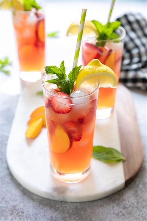 Peach Strawberry Lemonade Recipe With Less Added Sugar The Forked