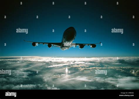 Passenger Aircraft In Flight Airbus Aircraft Flying High Above The