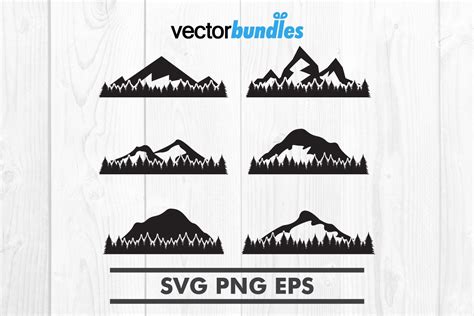Mountain Forest Clip Art Svg 371436 SVGs Design Bundles