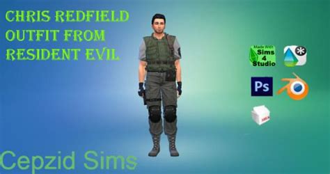 Sims 4 Ccs The Best Chris Redfield Outfits From Resident Evil By Cepzi Resident Evil Sims