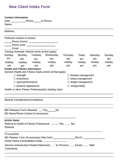 Printable Medical Intake Form Template Fill Out And S Vrogue Co
