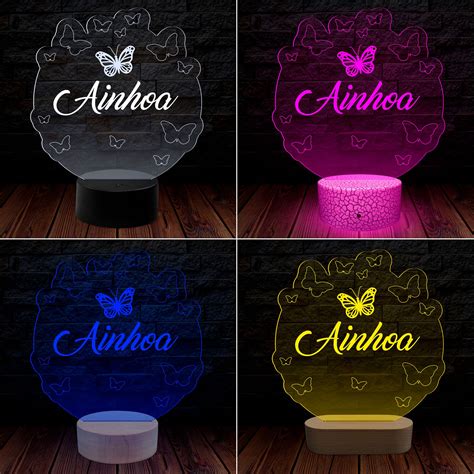 Lámpara Personalizable Mariposas Letras Y Carteles De Neón