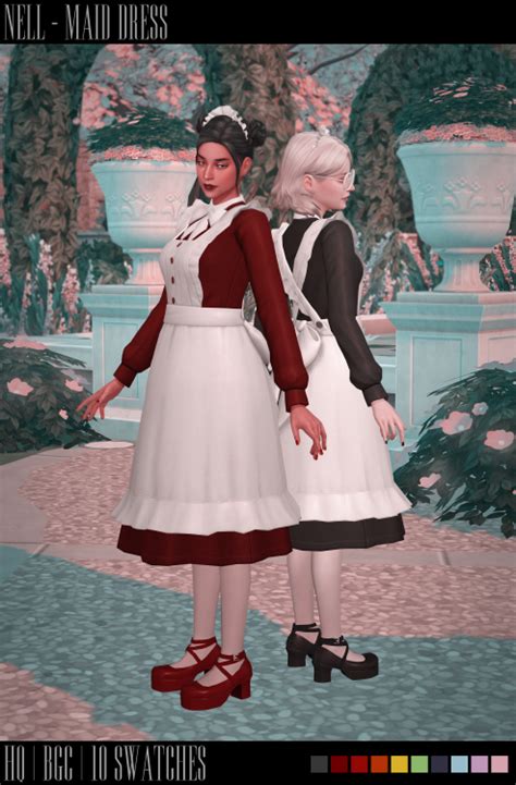 Maid Dress Hq Compatible Base Game Compatible 10 Swatches Fullbody