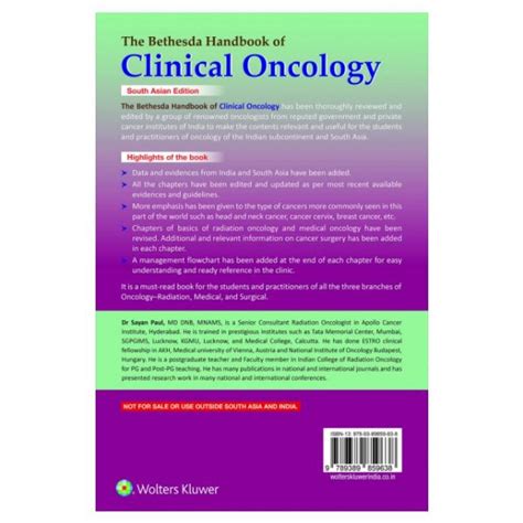 The Bethesda Handbook Of Clinical Oncology 6th Edition 2020 By Sayan Paul