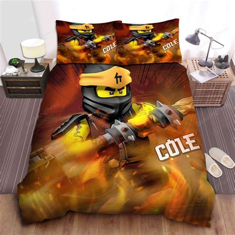 Ninjago Cole The Black Ninja And Master Of Earth Bed Sheets Duvet Cover