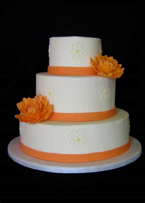 7 Beautiful Wedding Cakes Featuring The Color Orange Elegant Wedding