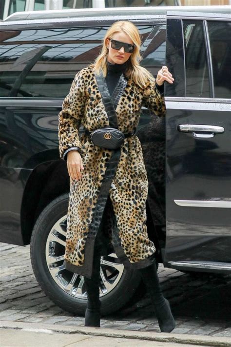Rosie Huntington Whiteley Wears A Fur Coat Out In New York City 0330