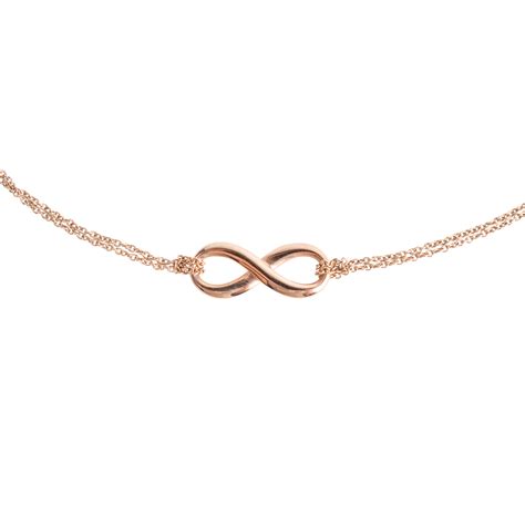 Authentic Second Hand Tiffany And Co Rose Gold Infinity Necklace Pss 716