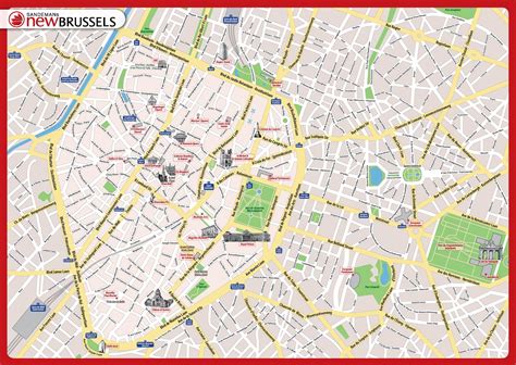 City Map Of Brussels Belgium City Map Of Bruxelles Belgium