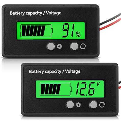 Buy Dc 12v 24v 36v 48v 60v 72v 84v Battery Meter With Alarm Front