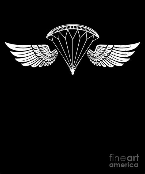 Us Army Parachute Wings Badge Airborne Drawing By Noirty Designs