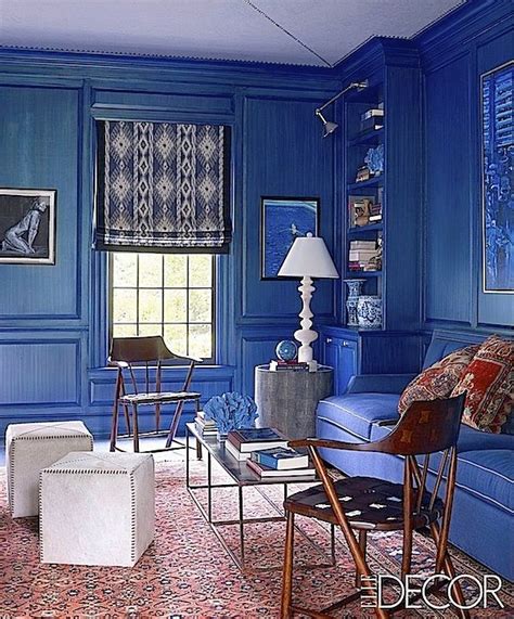 Vibrant Library Color Is Daring Indigo By Pittsburgh Paints Blue