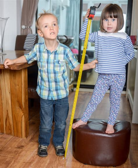 Growing Up Fast Three Year Old Toddler Is Already Four Feet Tall