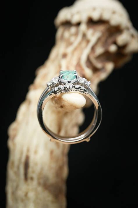 Raya Marquise Turquoise Engagement Ring With Diamond Accents Ring