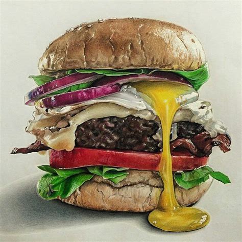 Hungry Colored Pencil Drawing By Nettiesdrawings Food Art Pencil