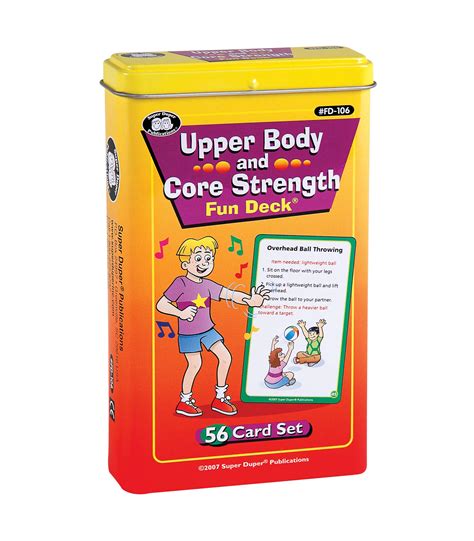 buy super duper publications upper body and core strength fun deck occupational therapy