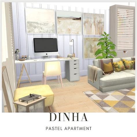 Pastel Apartment From Dinha Gamer • Sims 4 Downloads