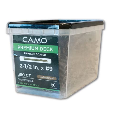 2 12 Camo Protech Coated Deck Screw Tan 100 Sqft Schillings