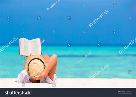 Woman Reading Book Beach Chair Images Stock Photos Vectors