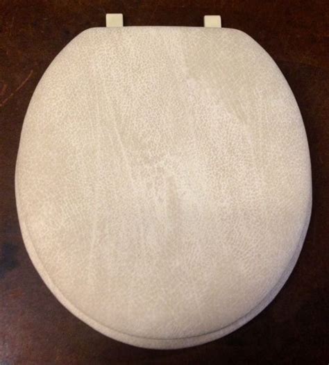 Champagne Beige Tone Padded Toilet Seat By Cloud Soft Marble Handupholstered Upholstery