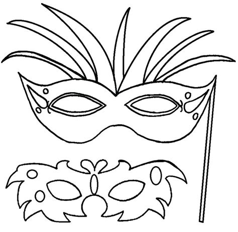 Mardi Gras Mask Coloring Pages For Kids At Free