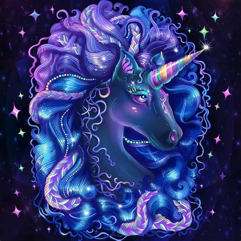 Midnight Unicorn Unicorn Artwork Unicorn Pictures Unicorn Art