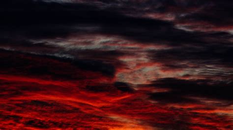 Download Wallpaper 2048x1152 Sunset Clouds Sky Dark Dusk Ultrawide