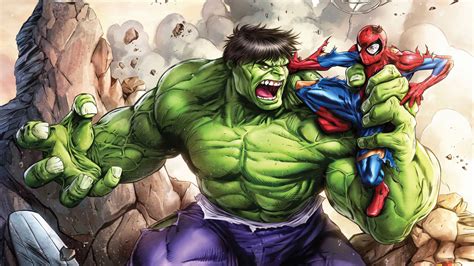 1366x768 Hulk Vs Spiderman Art 1366x768 Resolution Wallpaper Hd