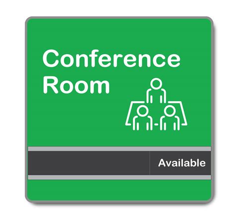 Slider Signs For Conference Rooms Silver Red And Green Napnameplates