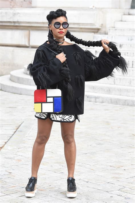 Get The Look Janelle Monaes Bold Colorblock Outfit At Paris Fashion