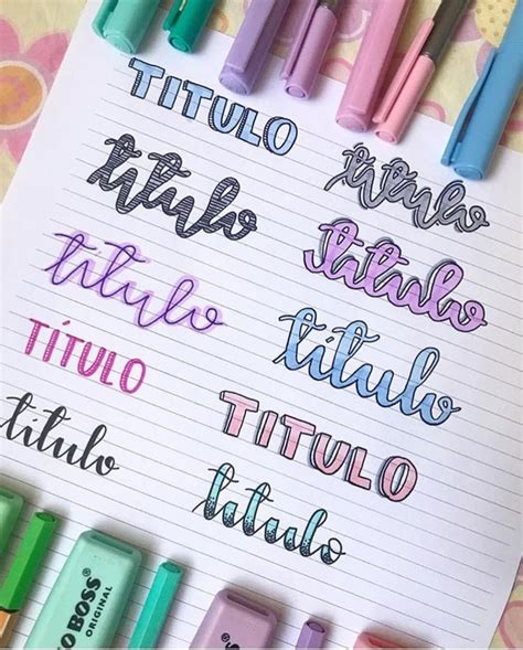 Títulos Com Marca Textos Bullet Journal Headers Journal Fonts Bullet