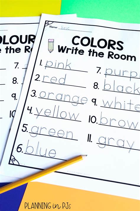 Handwriting Worksheets Colours Best Paint Colors For Room
