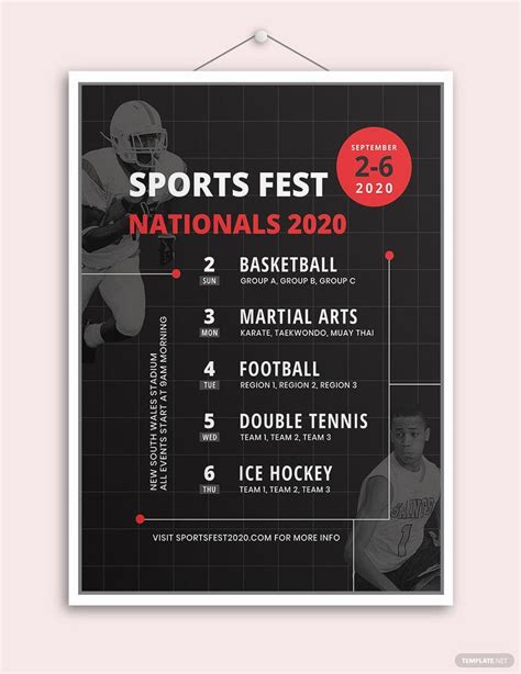 Schedule Event Poster Template In Pages Psd Illustrator Download