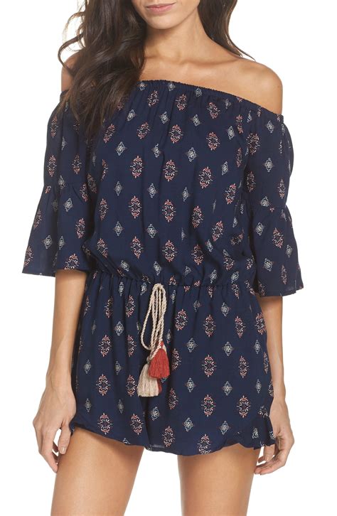 Off The Shoulder Cover Up Romper Dressy Summer Outfits Spring Outfits Casual Fashion Romper