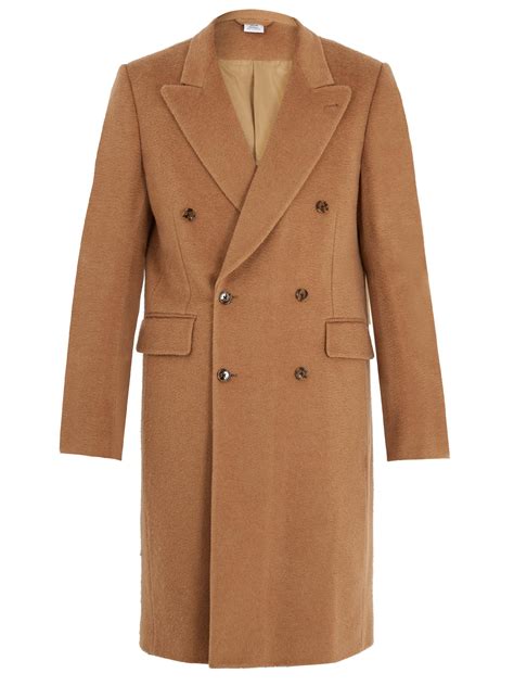 Vetements Double Breasted Camel Hair Coat In Natural For Men Lyst