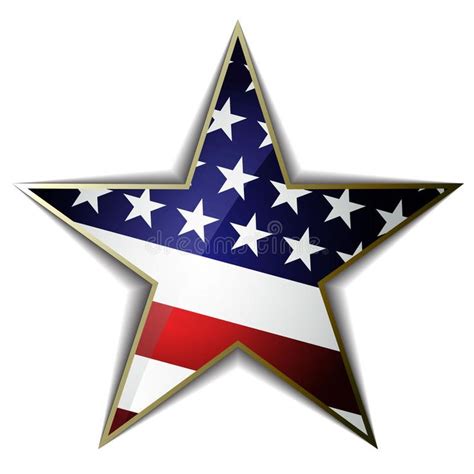 The American Flag As Star Shaped Symbol Vector Eps10 The American