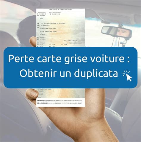 Le Changement D'adresse Sur Une Carte Grise Est-il Payant - Perte carte grise voiture / auto : demande de duplicata en ligne